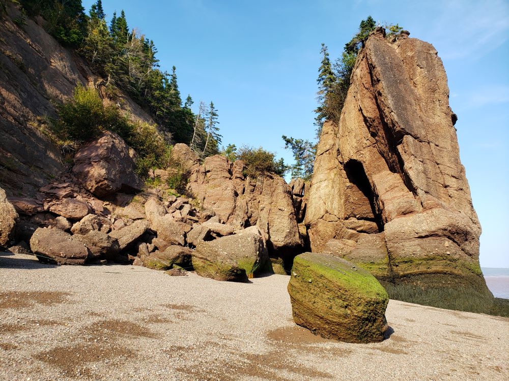 Flowerpot rock formations at Hopewell Rocks, New Brunswick