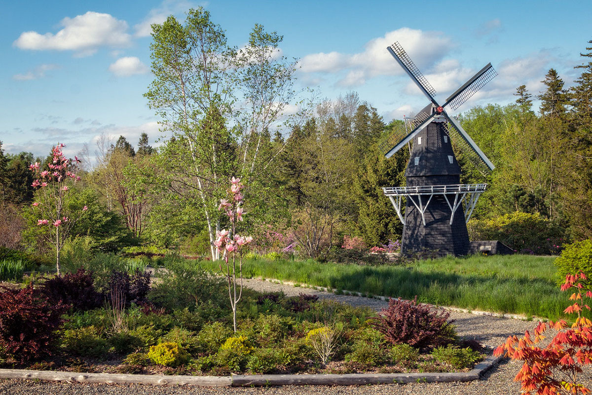 Beautiful garden path at Kingsbrae Garden, New Brunswick