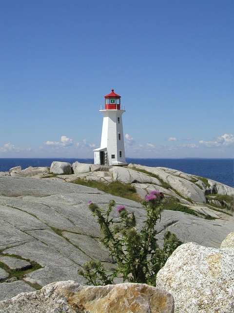 Peggy's Cove lighthouse in Nova Scotia