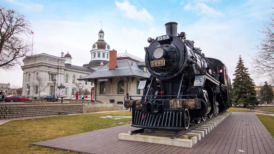 Historic buildings along the waterfront in Kingston