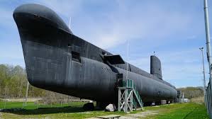 HMCS Ojibwa submarine in Port Burwell