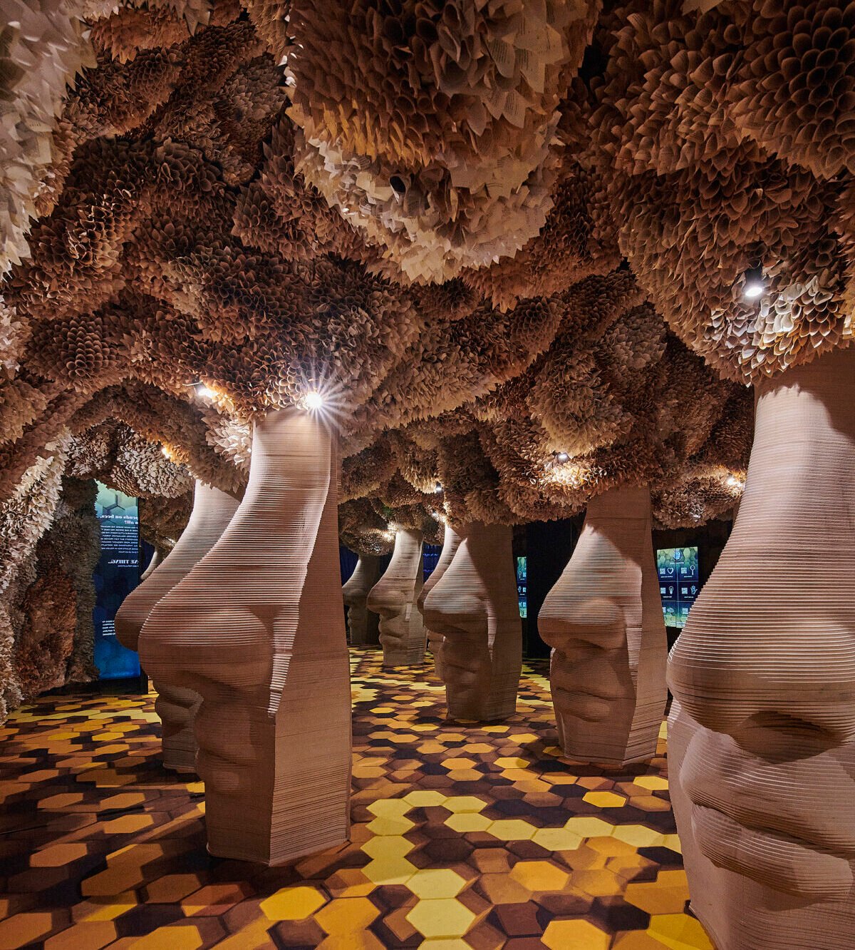 Immersive art installation at Arcadia Earth in Toronto.